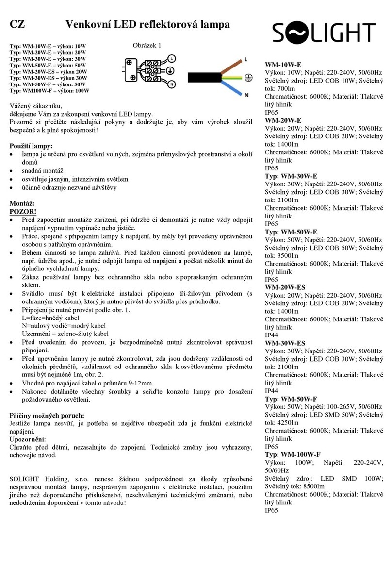 Solight WM-20W-E User manual