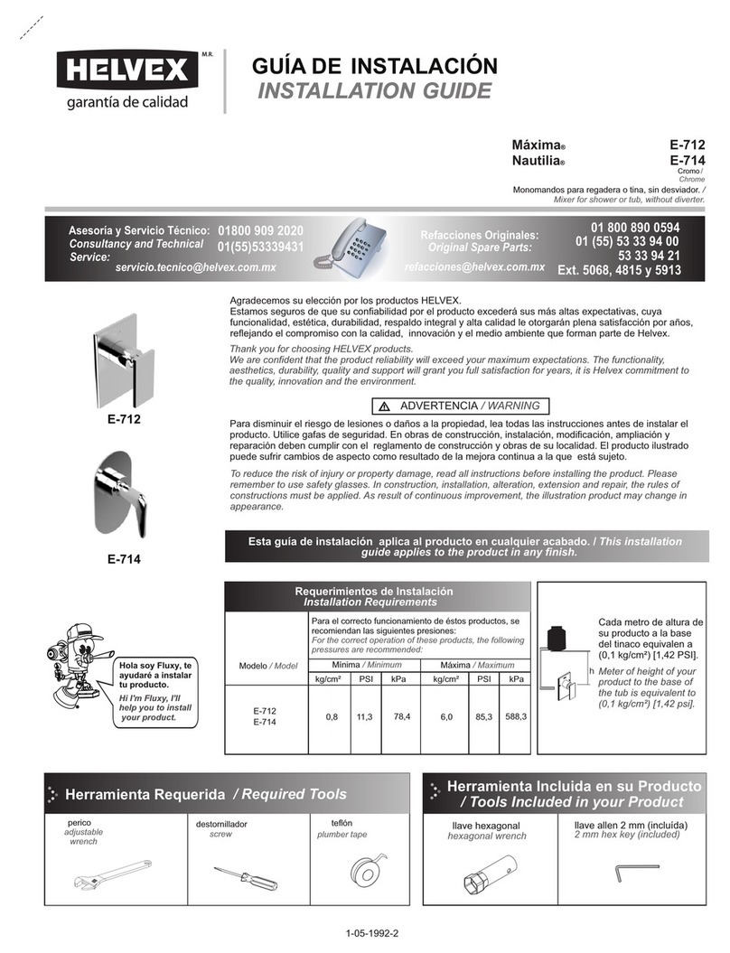 Helvex Maxima E-712 installation guide