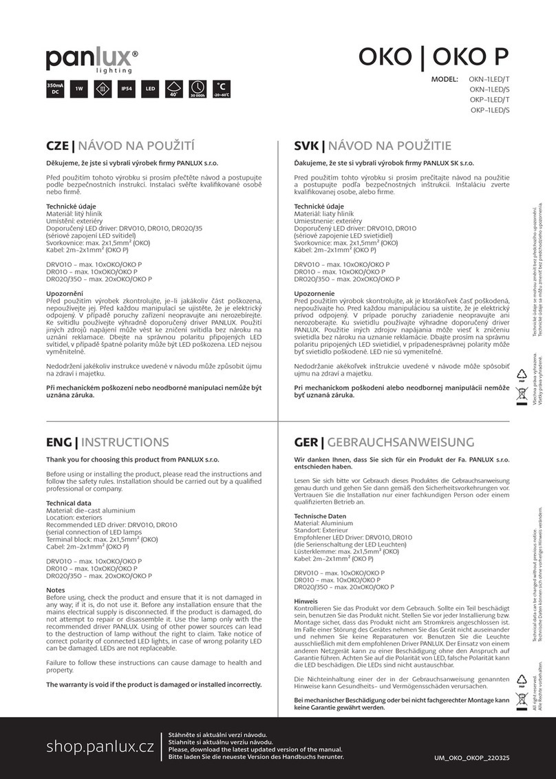 Panlux OKO instructions