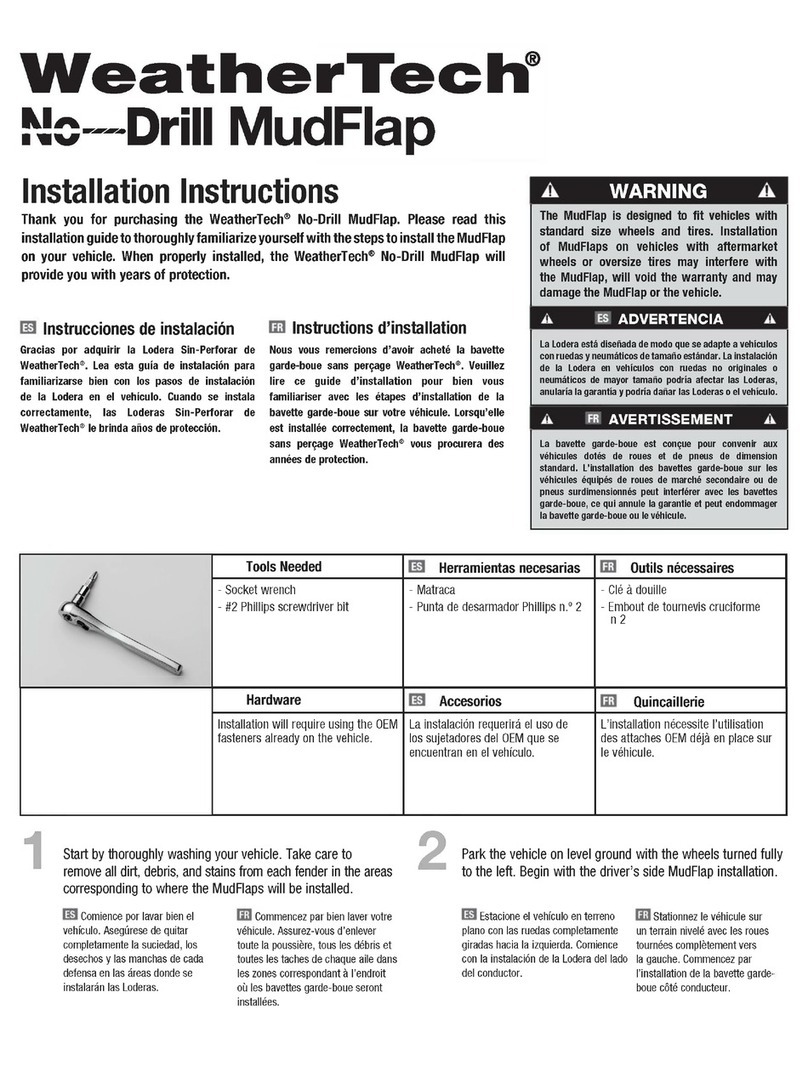 MacNeil WeatherTech No-Drill MudFlap installation instructions