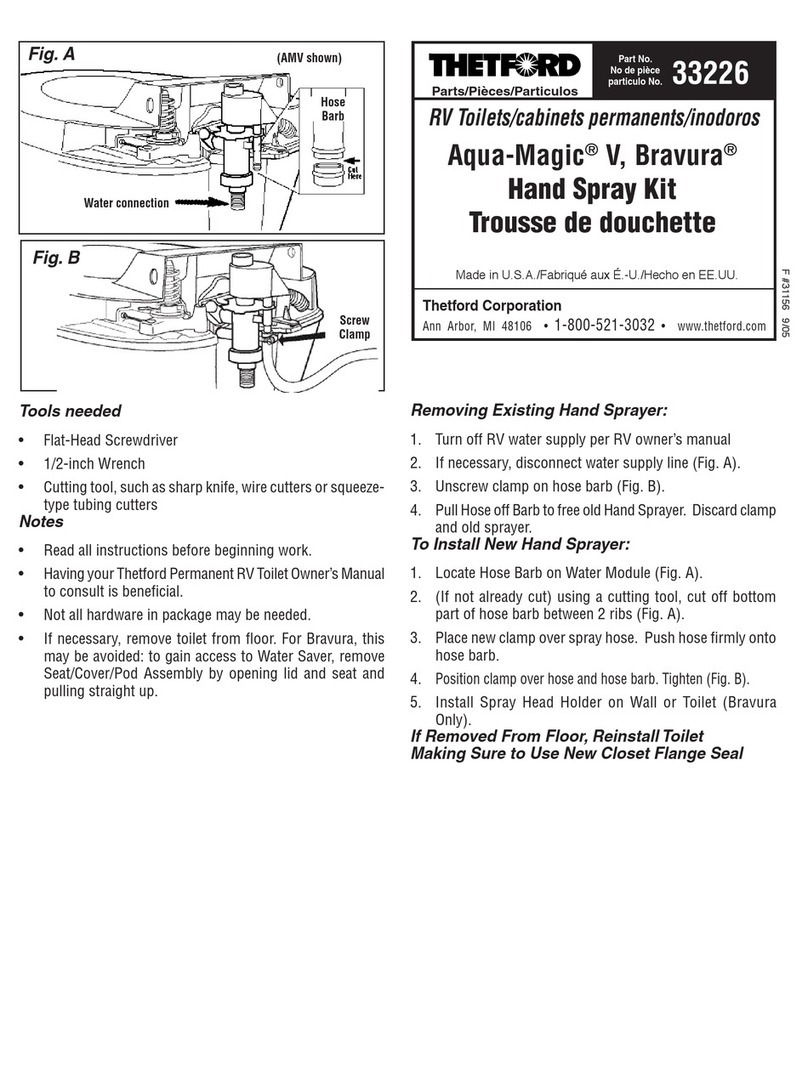 Thetford 33226 User manual
