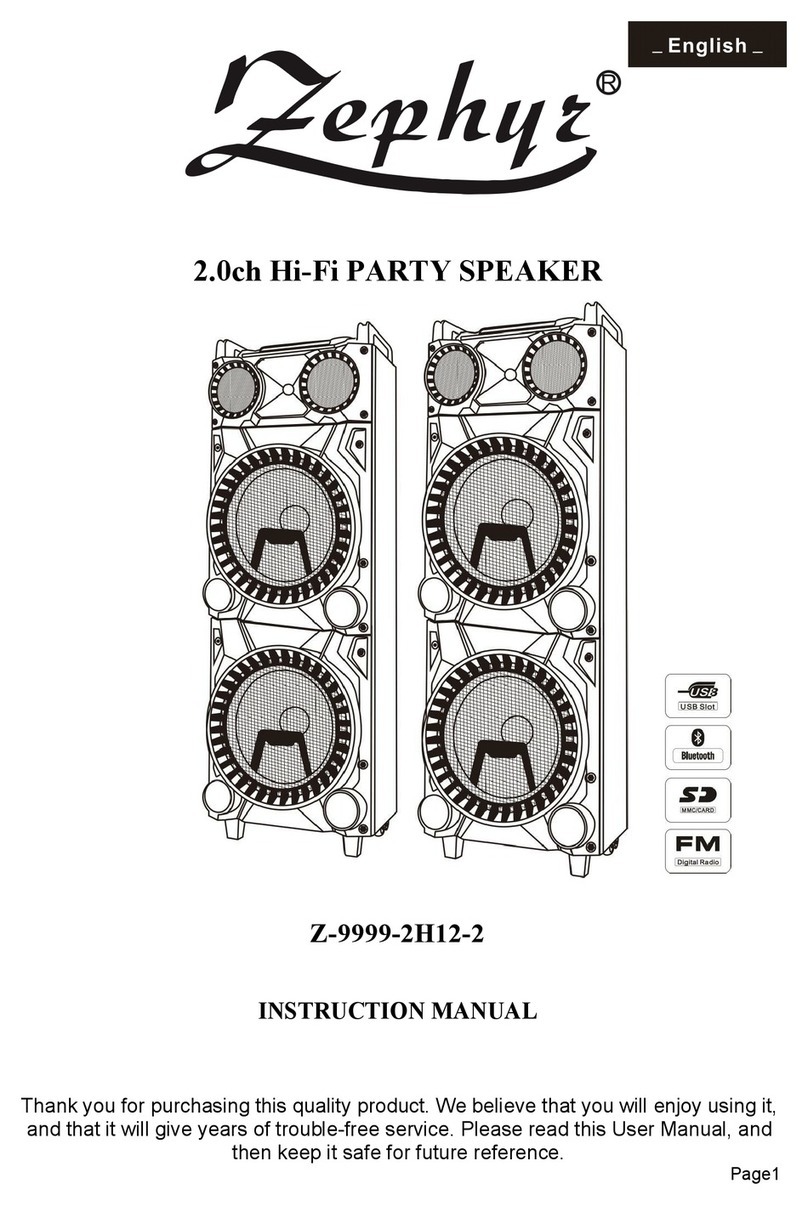 Zephyr Z-9999-2H12-2 instruction manual