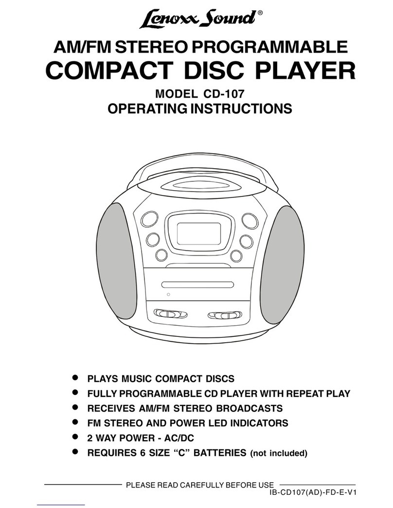 Lenoxx Sound CD-107 User manual