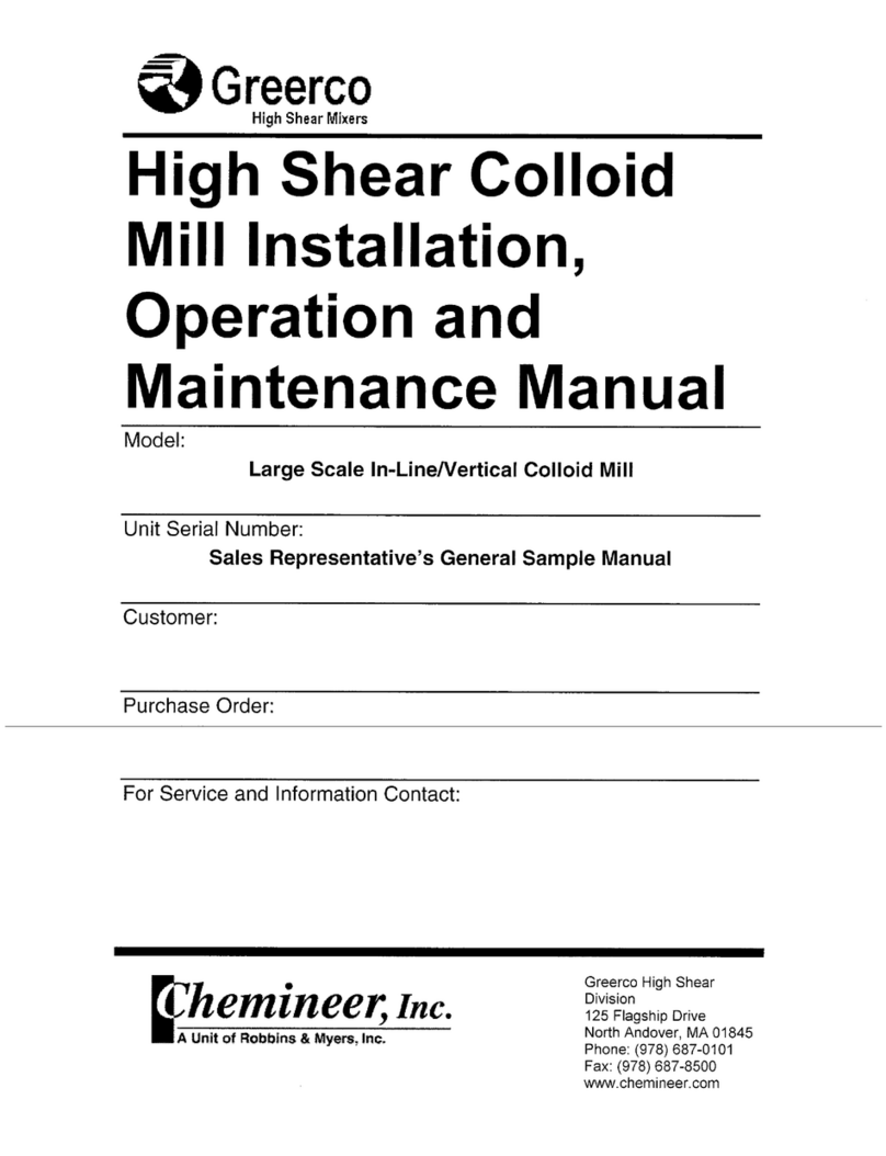 Chemineer Greerco instruction manual