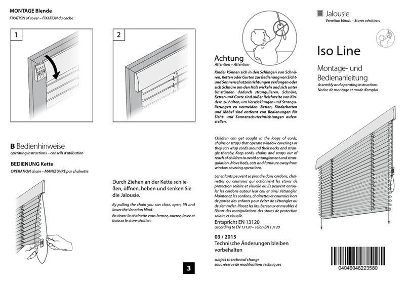 Jalousie Iso Line Assembly and operating instructions
