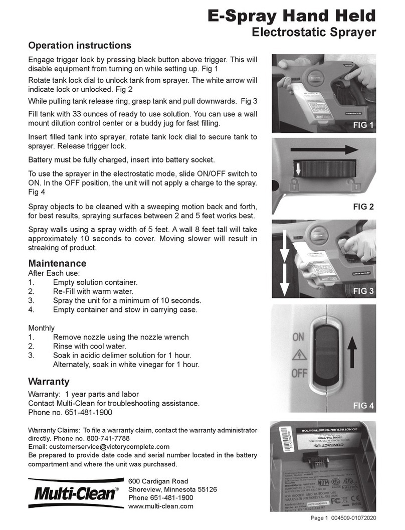Multi-Clean E-Spray Hand Held quick start guide