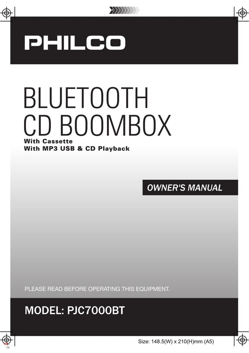 Philco PJC7000BT owner's manual