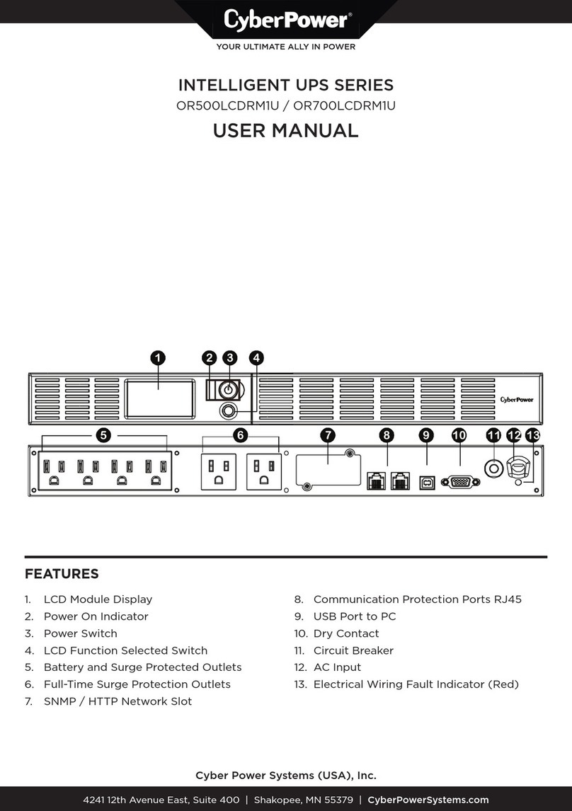 Cyber Power OR500LCDRM1U user manual