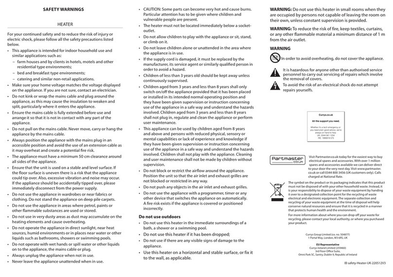 Currys Essentials C20FHW20 User manual