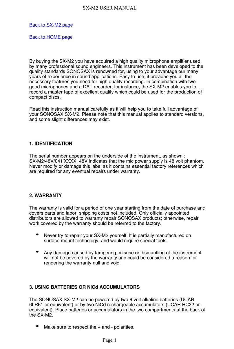 Sonosax SX-M2 user manual