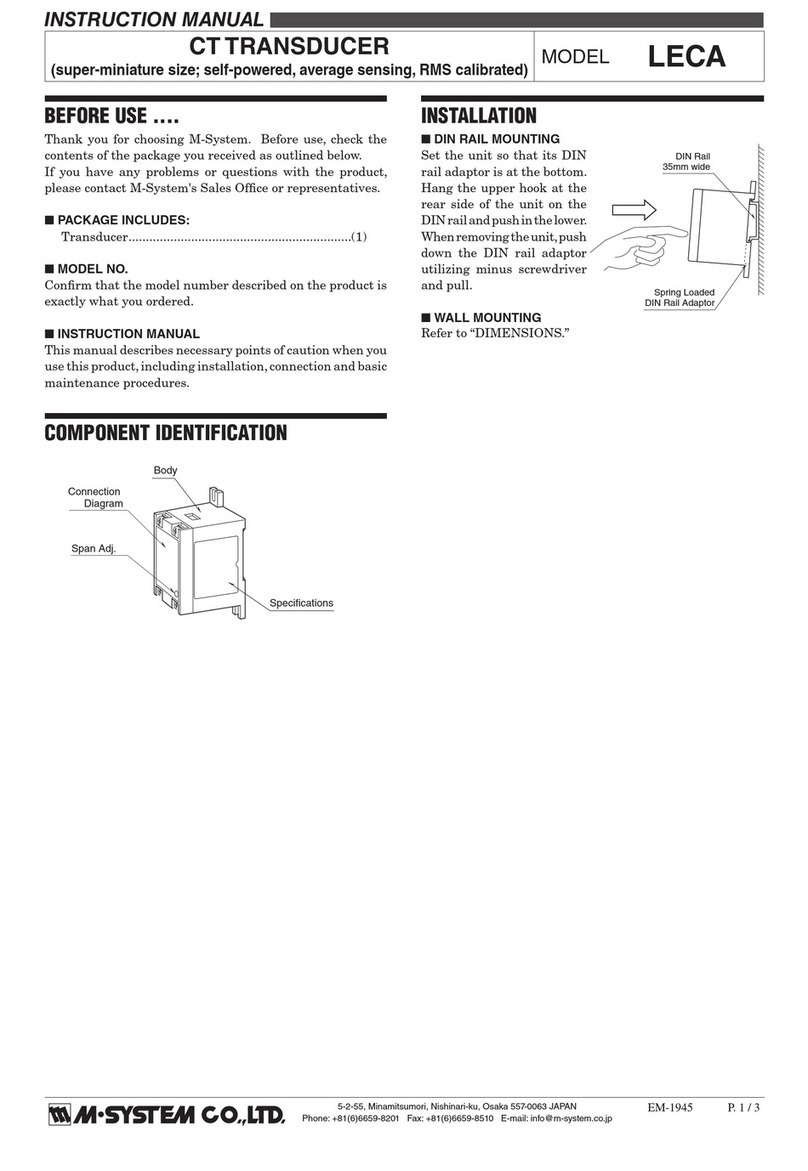 M-system LECA instruction manual M-system LECA instruction manual