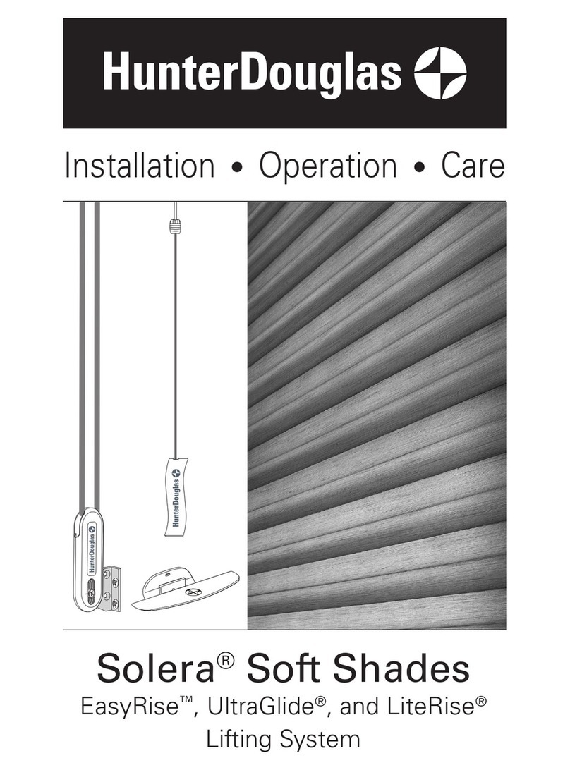 HunterDouglas Solera EasyRise Installation operation care