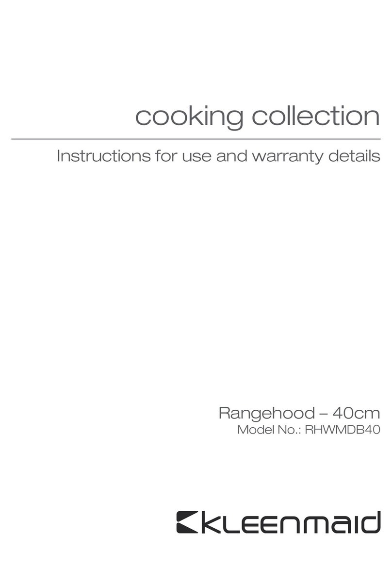 Kleenmaid RHWMDB40 Instructions for use and warranty