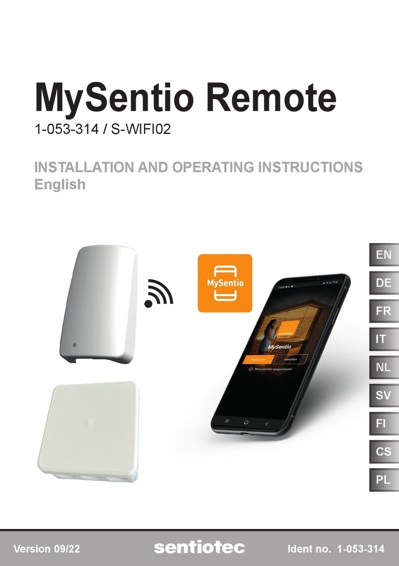 Sentiotec MySentio Remote Installation and operating instructions Sentiotec MySentio Remote Installation and operating instructions