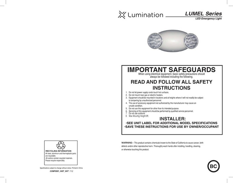 Lumination LUMEL Series quick start guide