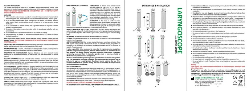 scope LARYNGOSCOPE User manual