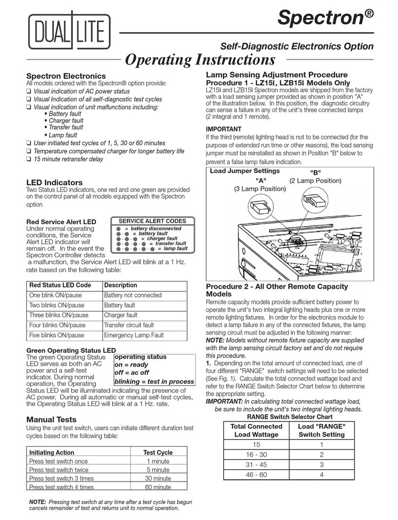 DualLite Spectron LZ15I operating instructions