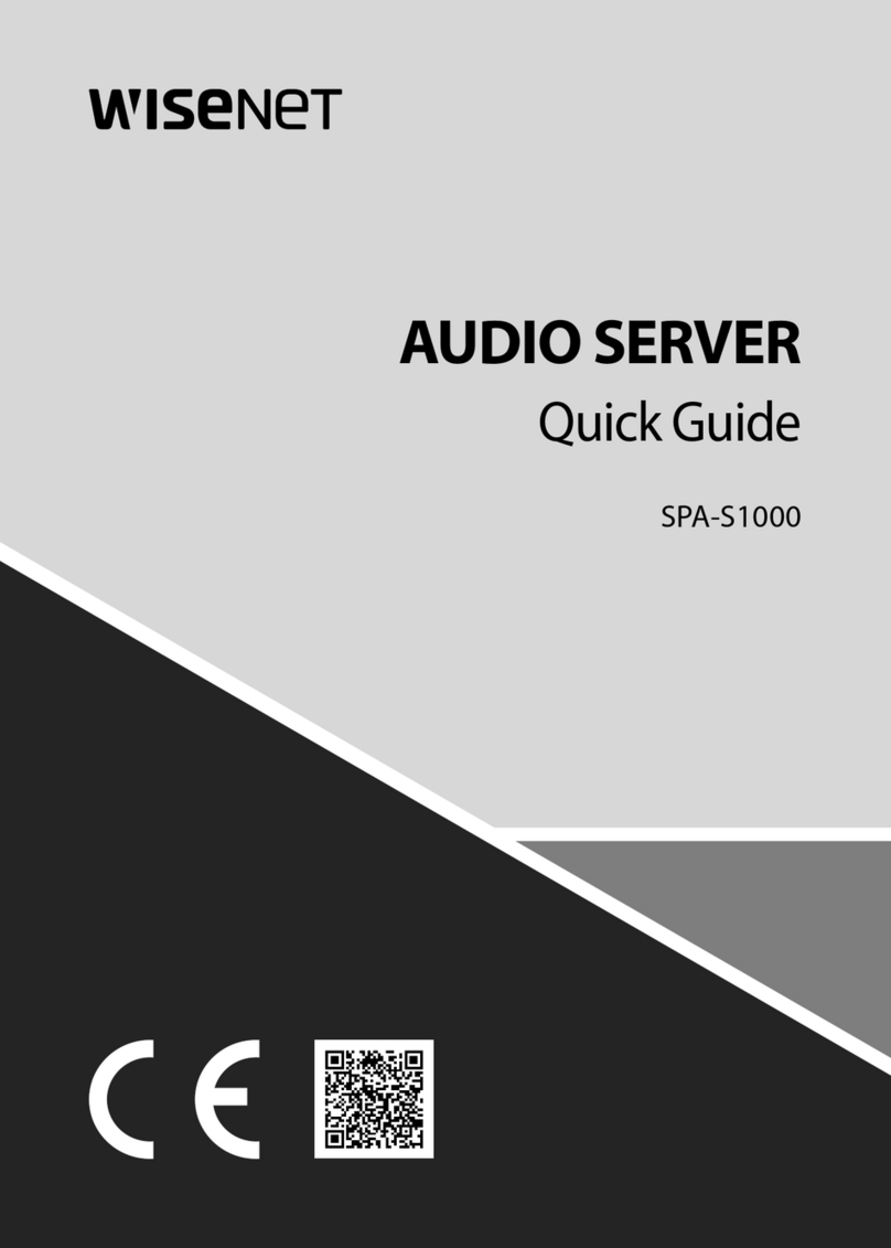 Wisenet SPA-S1000 quick guide Wisenet SPA-S1000 quick guide
