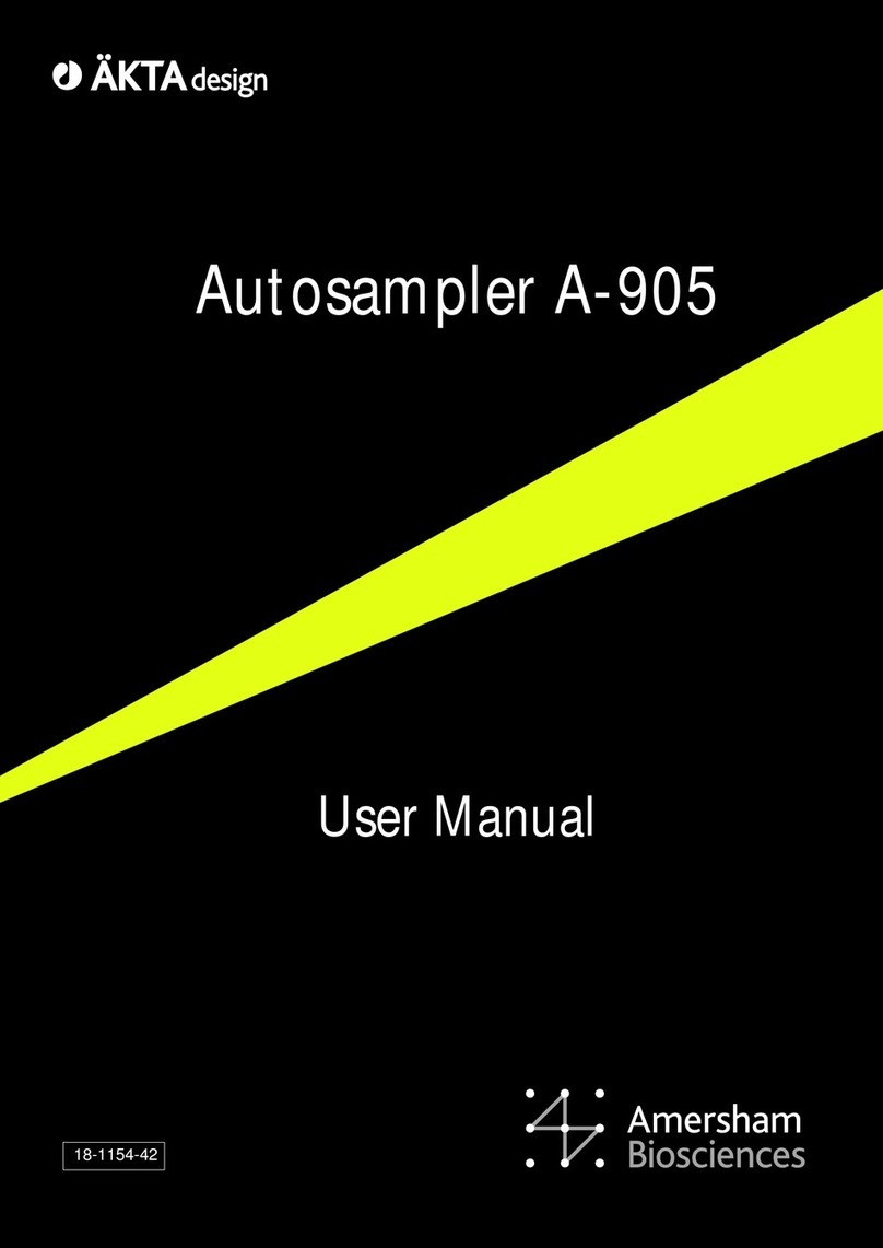 Amersham Biosciences AKTA design A-905 User manual Amersham Biosciences AKTA design A-905 User manual