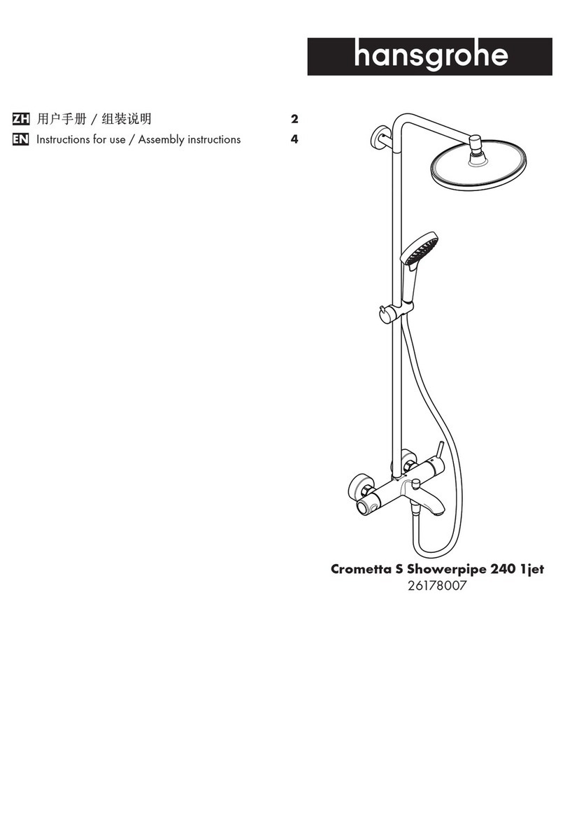Hans Grohe Crometta S Showerpipe 240 1jet 26178007 Instructions for use/assembly instructions