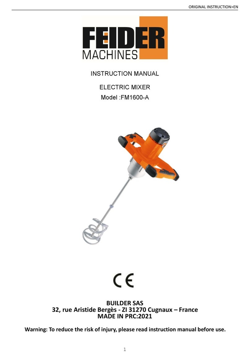 Feider Machines FM1600-A instruction manual