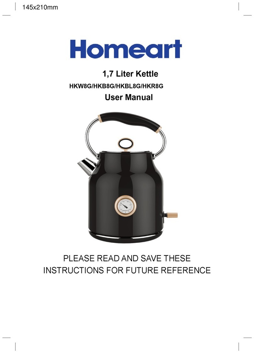 Homeart HKW8G user manual