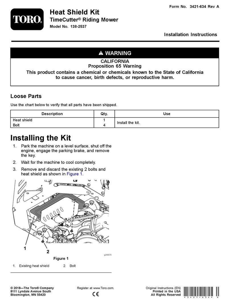 Toro TimeCutter 138-2537 installation instructions