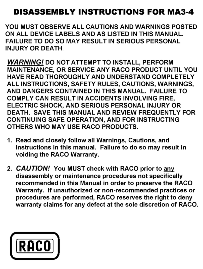 Raco MA3-4 Disassembly instructions