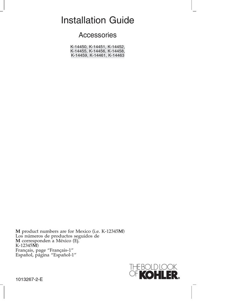 Kohler Stillness K-14450 User manual Kohler Stillness K-14450 User manual