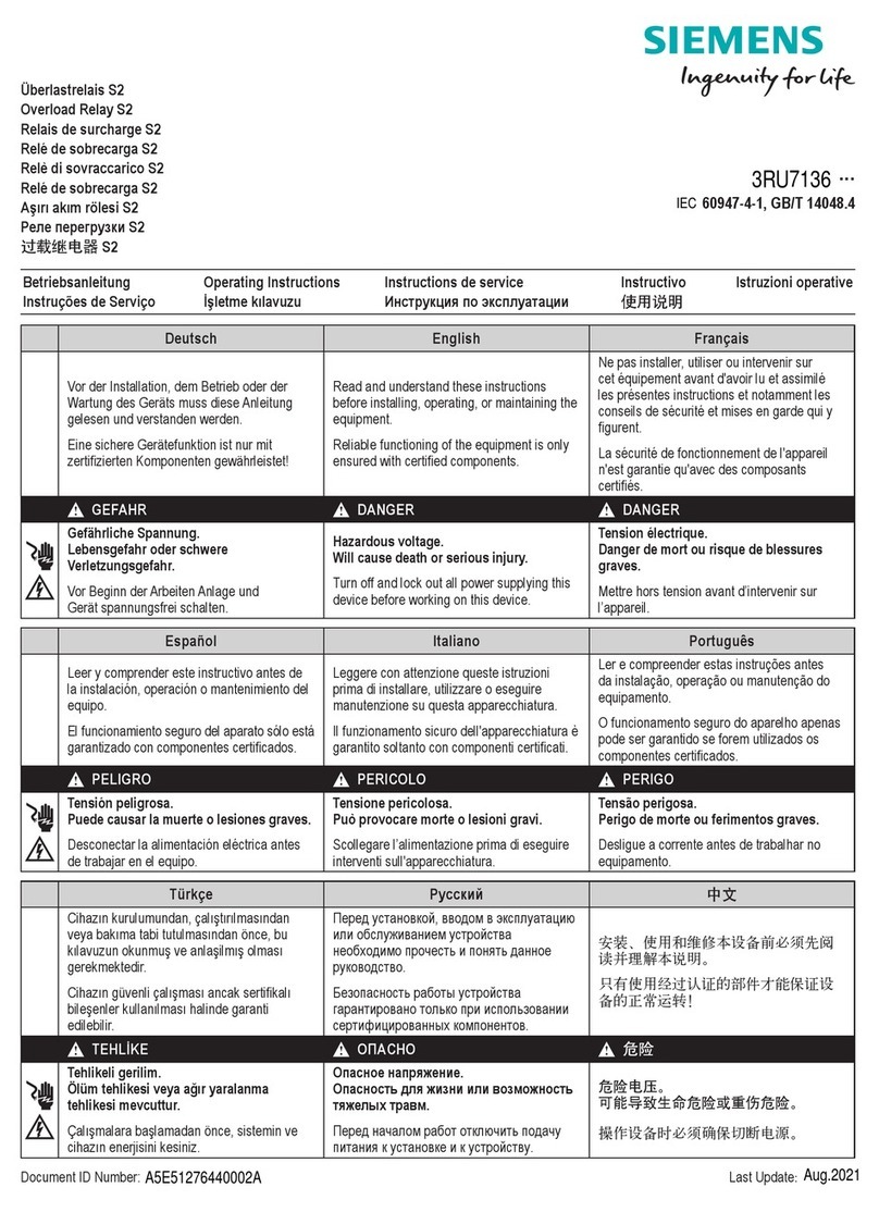 Siemens 3RU7136 Series User manual