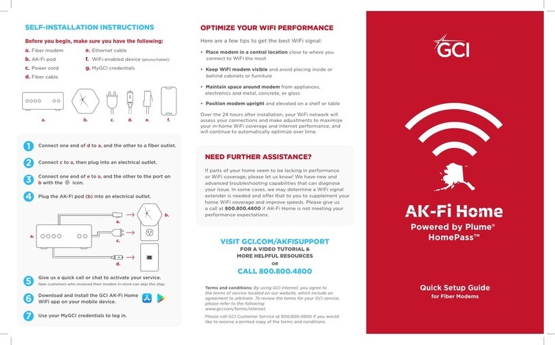 GCI AK-Fi Home Quick setup guide