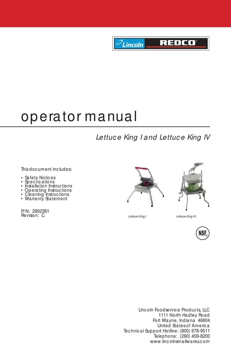 Lincoln Redco Lettuce King I Operator's manual