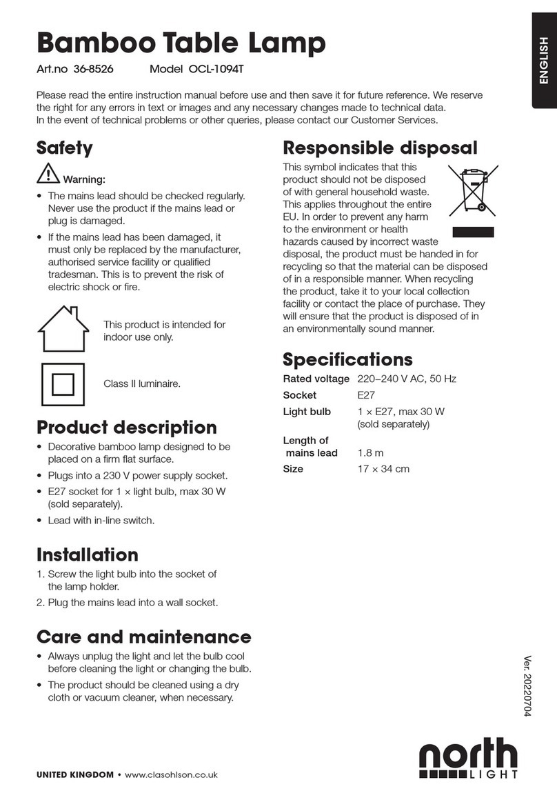 North Light OCL-1094T instruction manual North Light OCL-1094T instruction manual