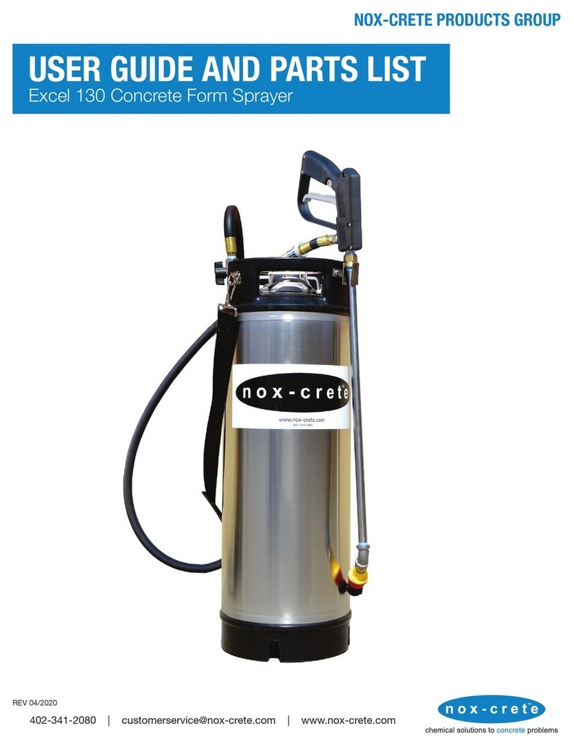 nox-crete Excel 130 User Guide and Parts List