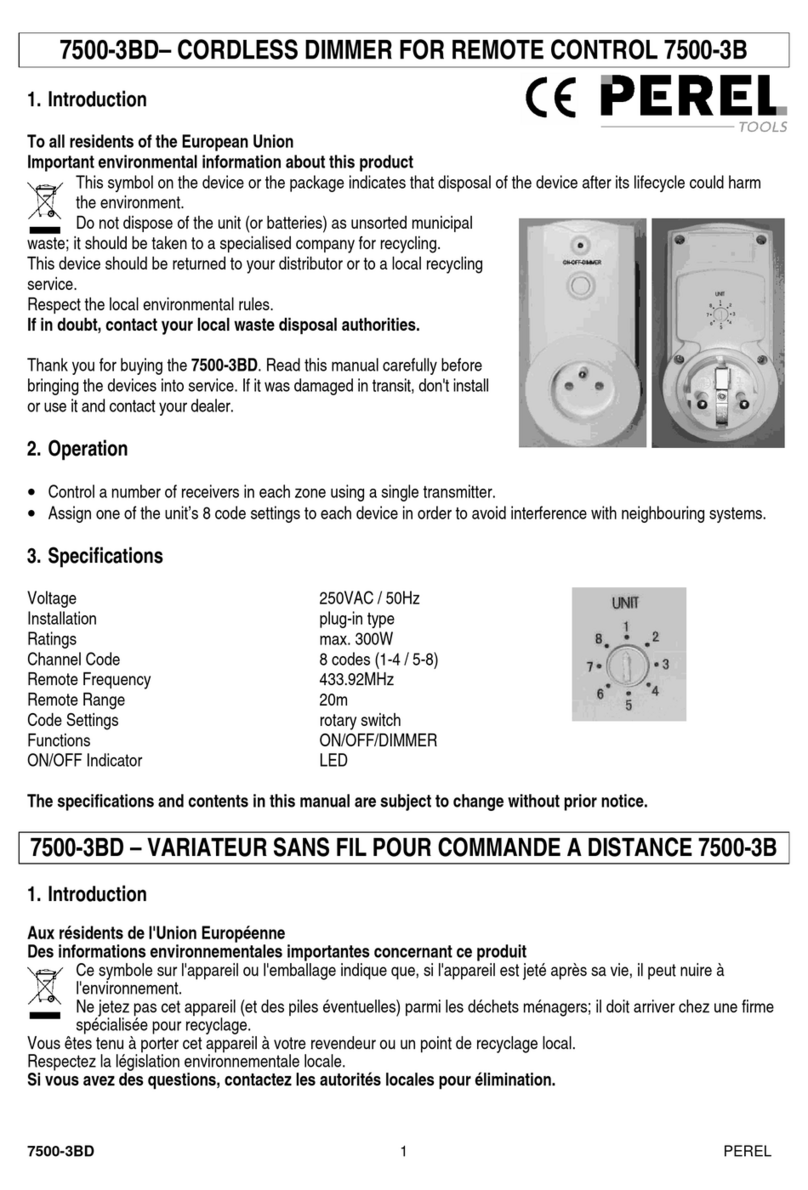 Perel 7500-3BD User manual