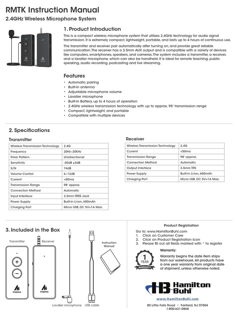 Hamilton/Buhl RMTK User manual