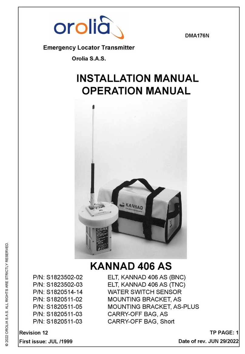 Orolia KANNAD 406 AS installation manual