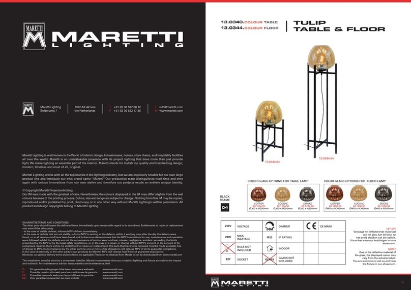 Maretti TULIP 13.0340.04 User manual