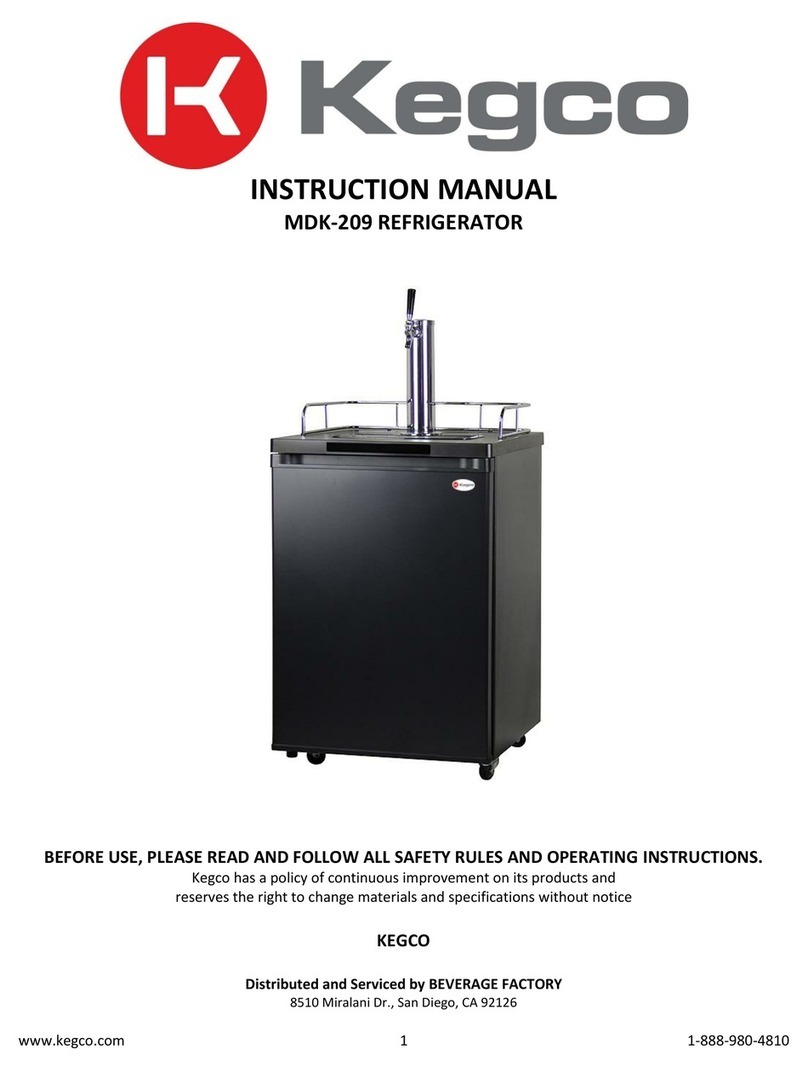 Kegco MDK-209 instruction manual