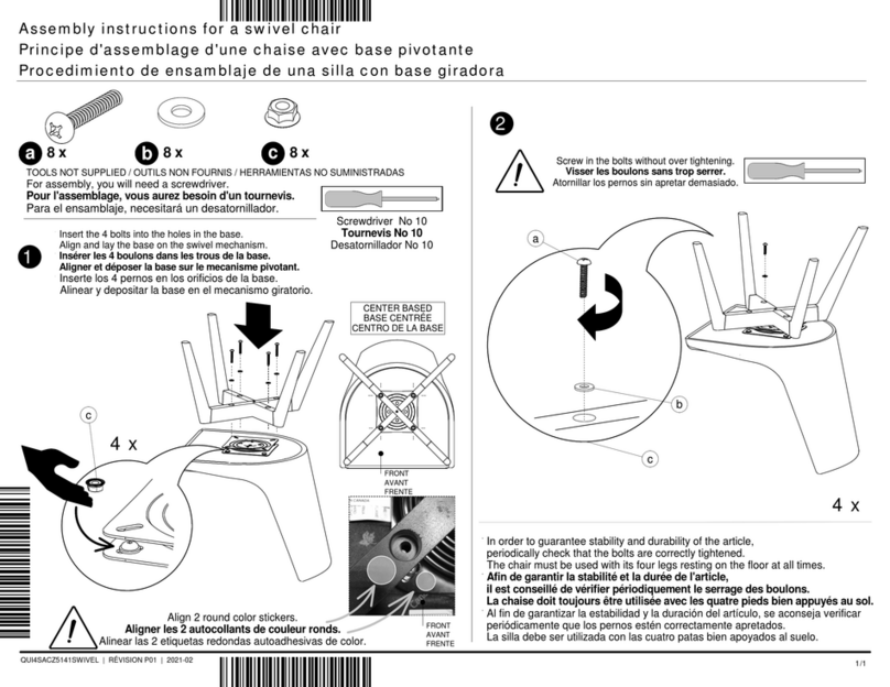Canadel swivel chair User manual Canadel swivel chair User manual