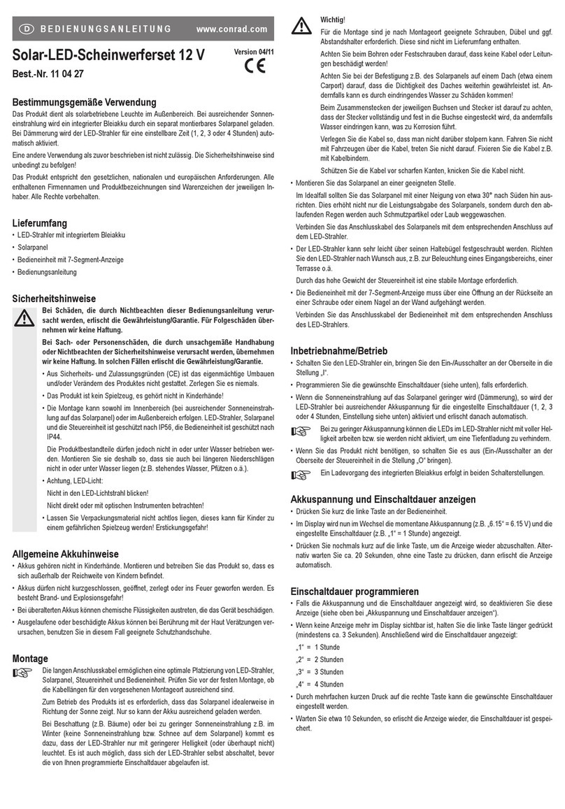 Conrad 11 04 27 operating instructions