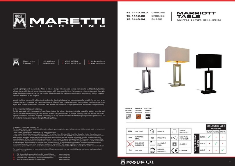 Maretti MARRIOTT User manual