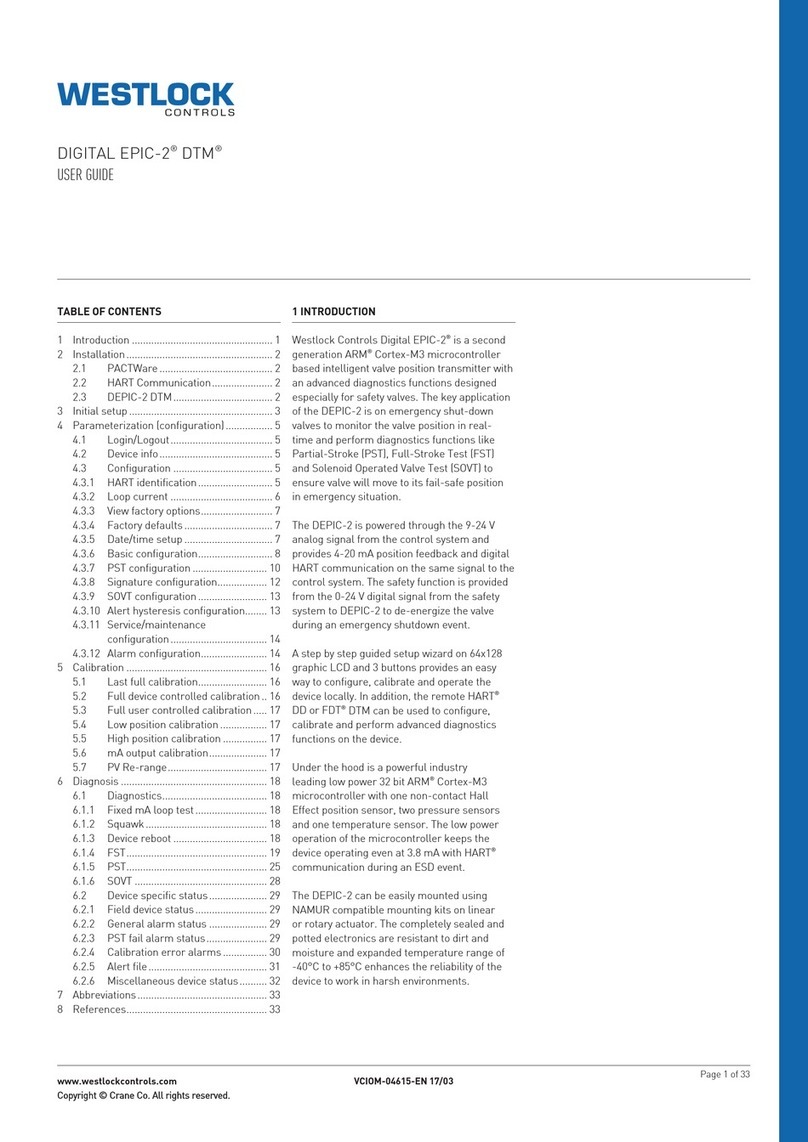 Westlock DIGITAL EPIC-2 DTM user guide