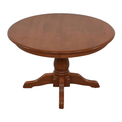 Canadel Single pedestal table User manual Canadel Single pedestal table User manual