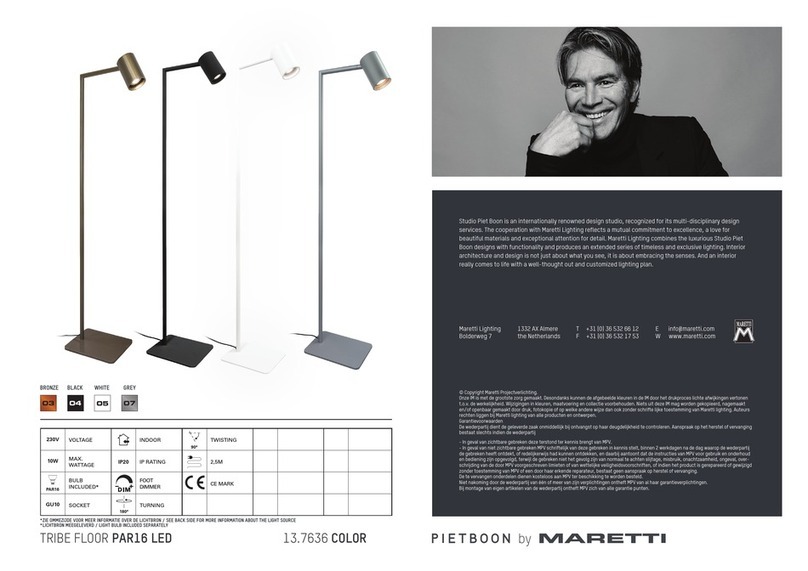 Maretti Pietboon TRIBE FLOOR PAR16 LED 13.7636.03 User manual