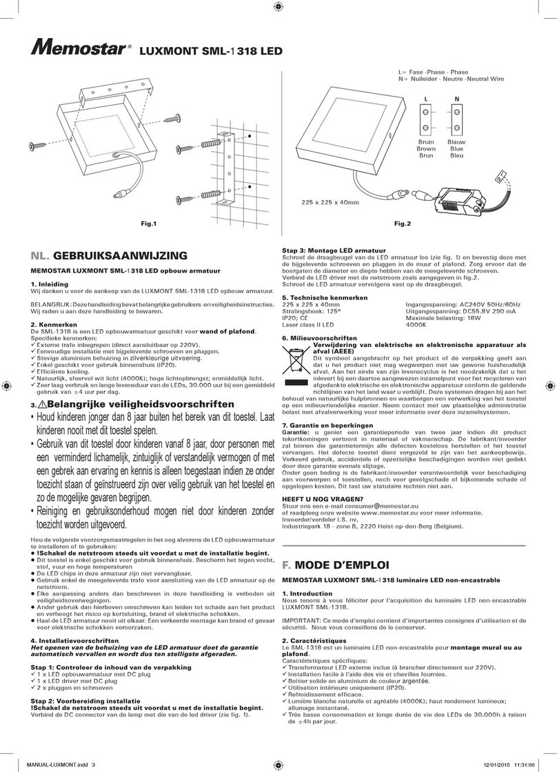 Memostar LUXMONT SML-1318 operating instructions