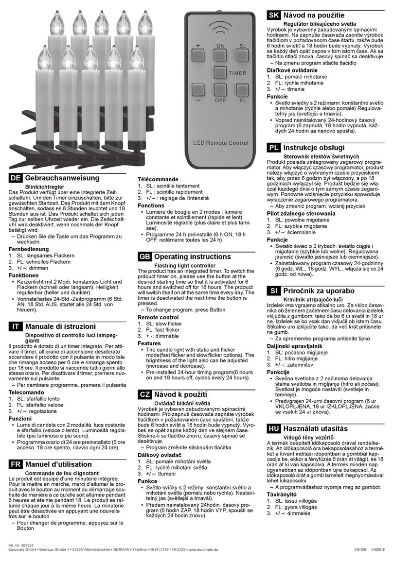 Euromate 305935 operating instructions