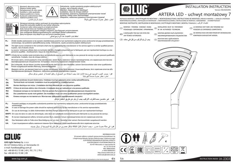 LUG ARTERA LED User manual