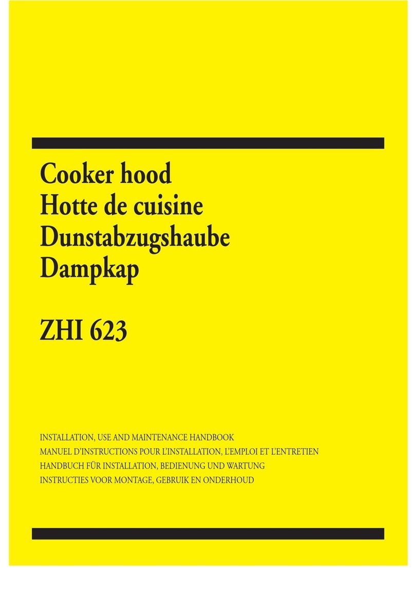 Zanussi ZHI 623 Installation, use and maintenance handbook