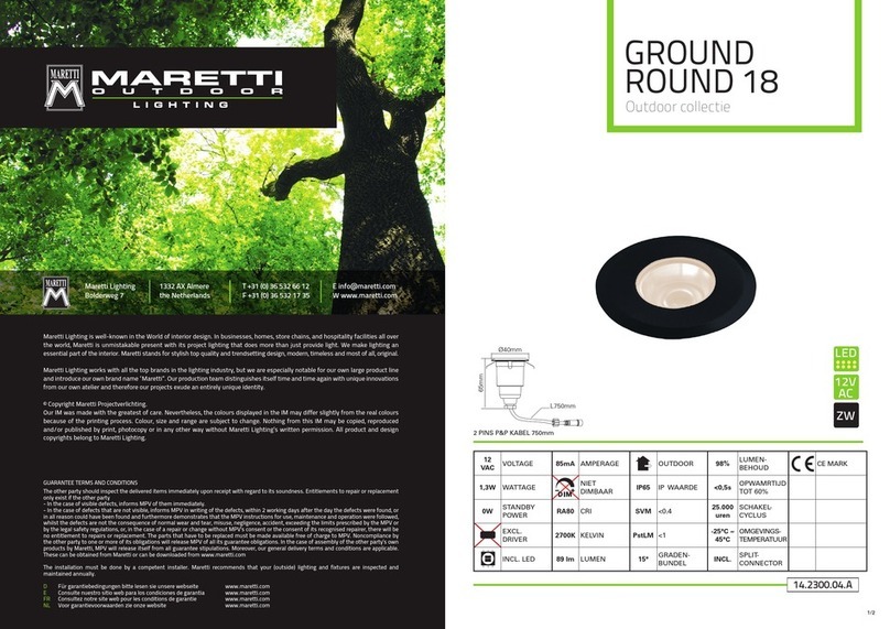 Maretti GROUND ROUND 18 User manual